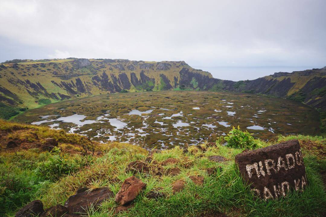 Paisajes volcánicos de Rapa Nui