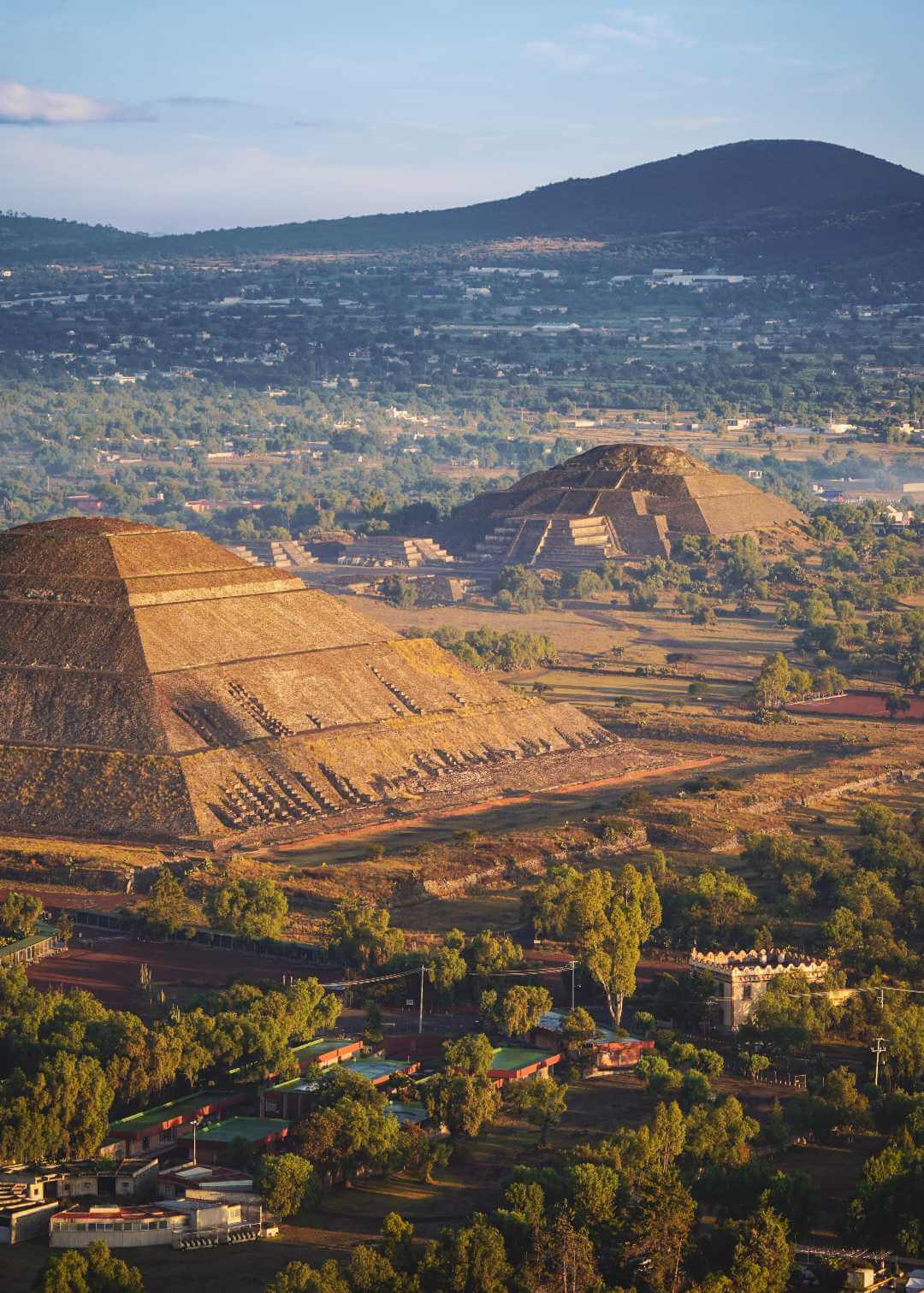 Pirámides de Teotihuacán vistas desde el globo