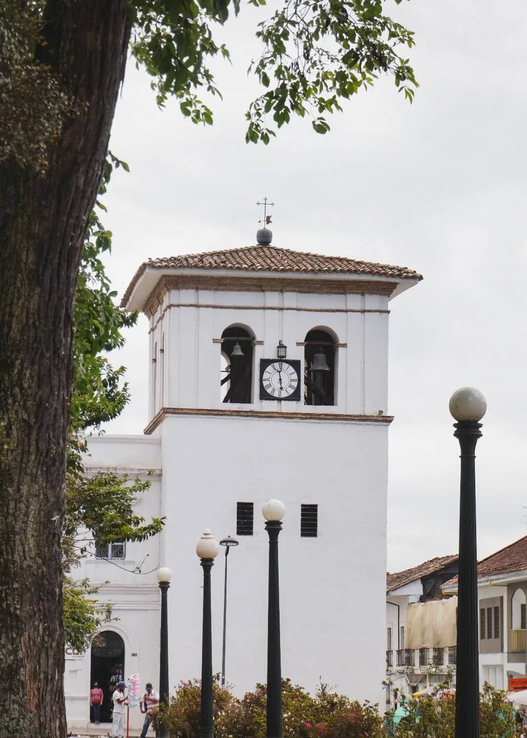 Torre del Reloj del centro histórico de Popayán Cauca Colombia