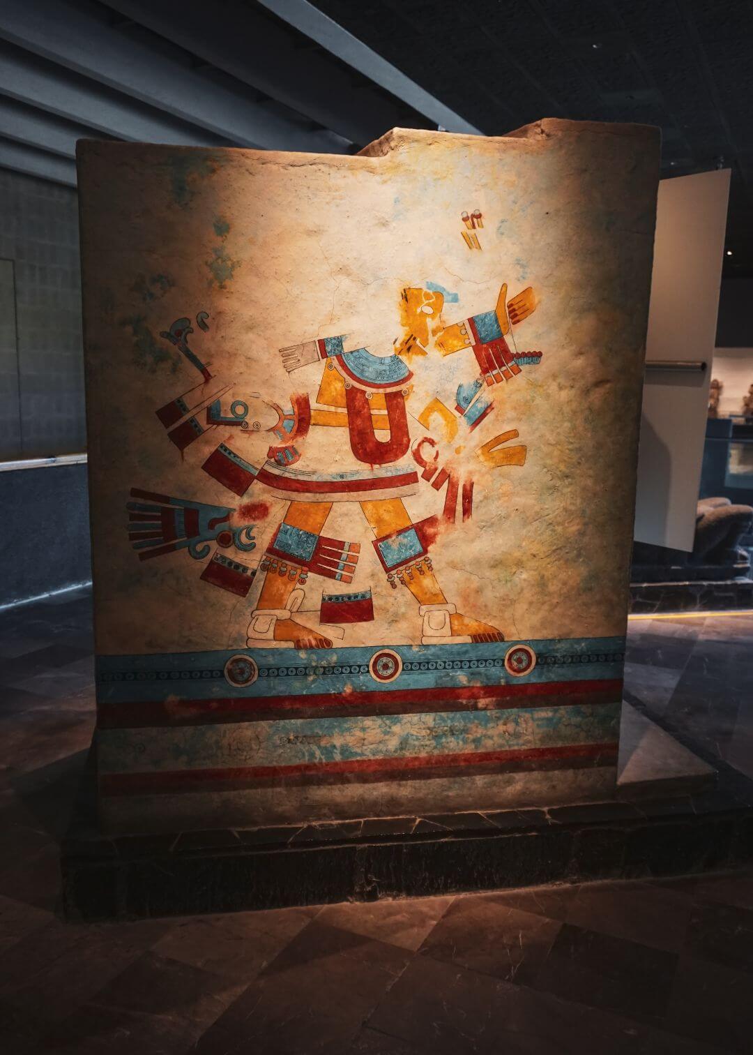 Fresco azteca en el Museo Templo Mayor