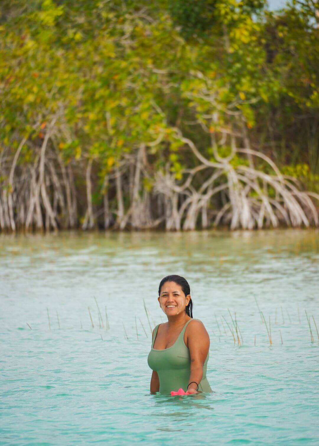 Diana en la Laguna de Bacalar en México