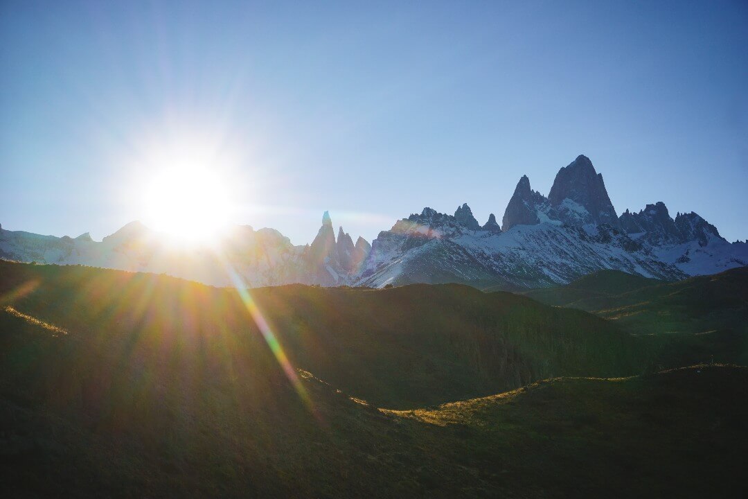 Atardecer en el Mirador del Cóndor en El Chaltén