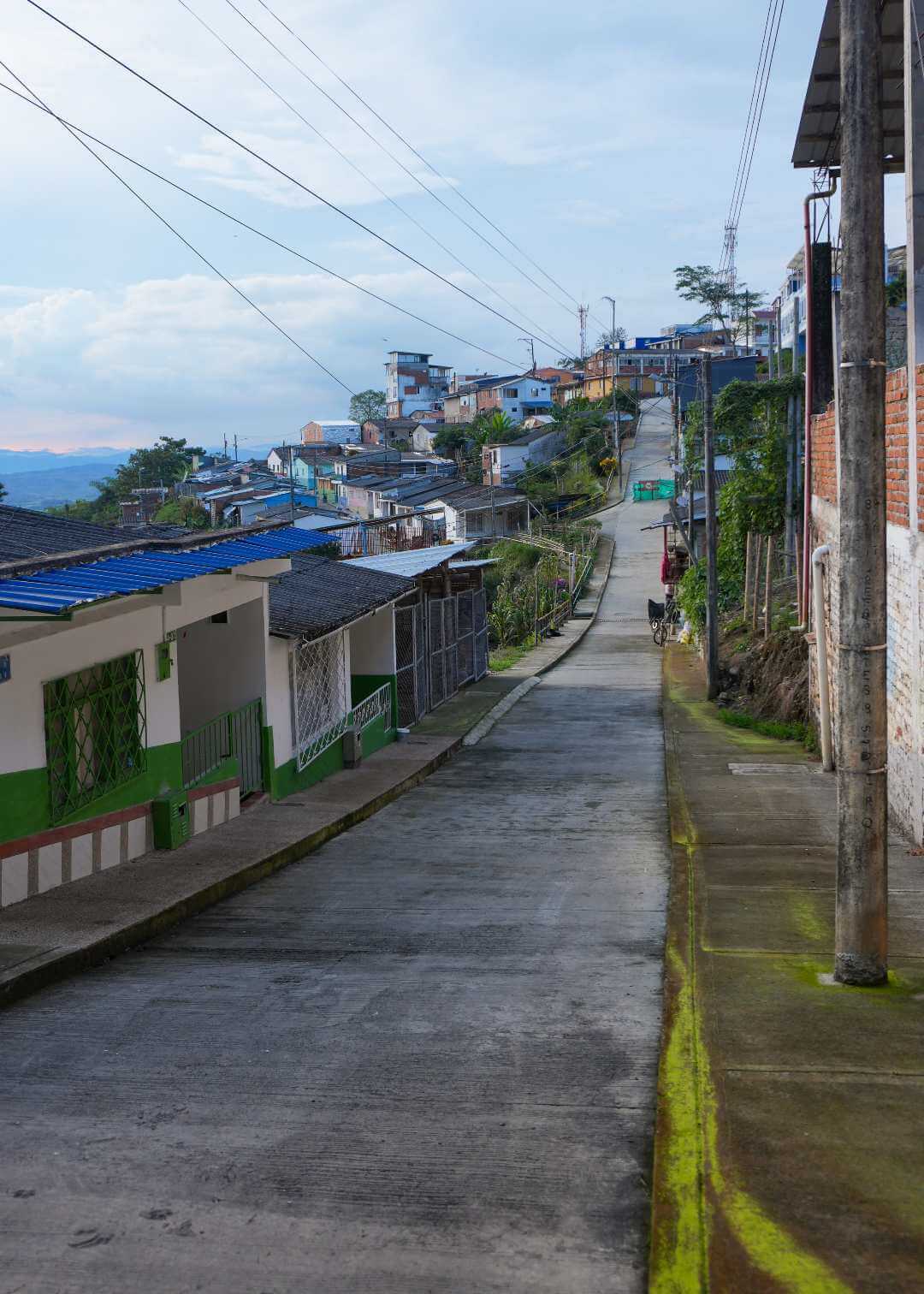 Calles de Buenavista en el Eje Cafetero
