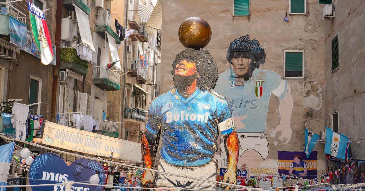Mural Diego Maradona en Nápoles