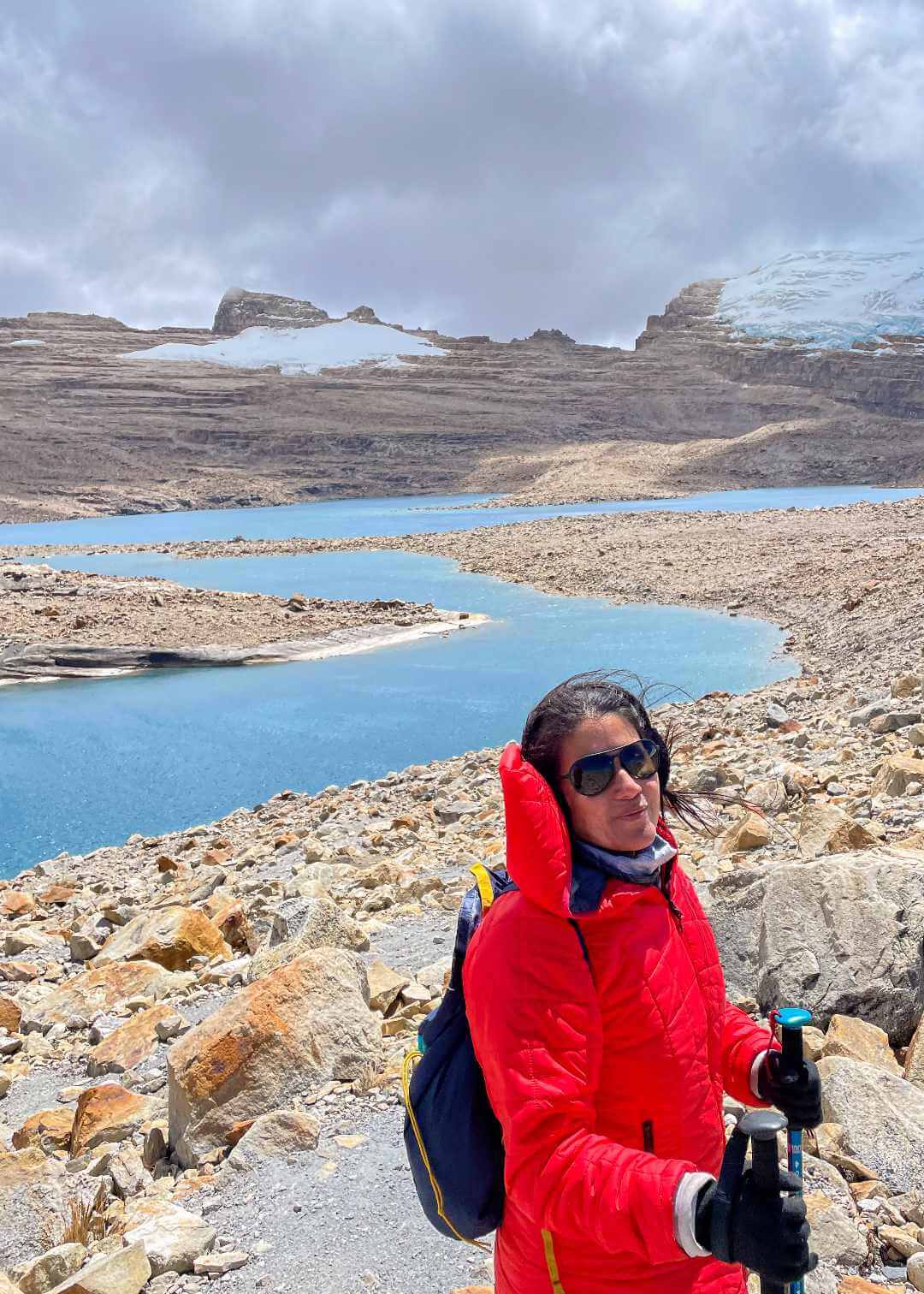 Diana frente a la Laguna Grande de la Sierra