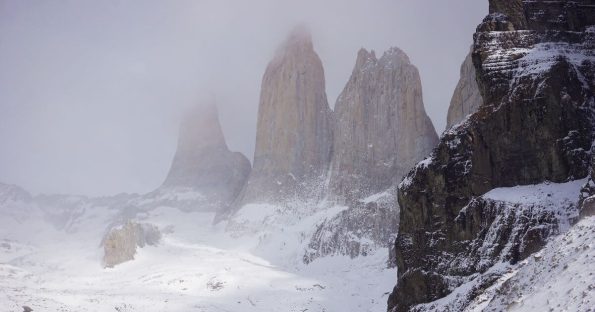 Picos nevados de las Torres del Paine